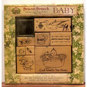 Susan Branch Baby Wood MOunted Rubber Stamp Set of 8 by All Night Media 2428R